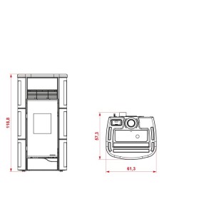 Poêle à pellets "granulés" Palazzetti Ecofire ANNA US 9-12Kw  Pro 2