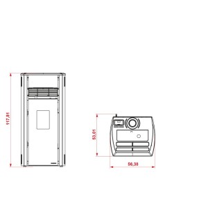 Poêle à pellets "granulés" Palazzetti Ecofire AURORA US 9 ou 12 kW Pro2 Acier