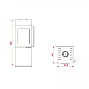 Poêle à bois Palazzetti EVA S 10 kW Acier ou ollaire